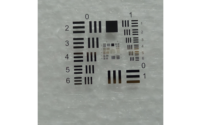 USAF 1951正片美軍標分辨率力板63mmx63mmx2mm 精度：1μm 玻璃鍍鉻光刻